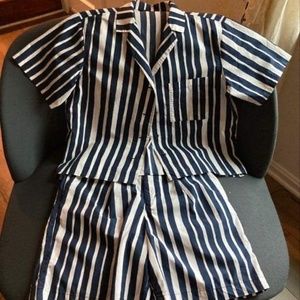 Marimekko Uniqlo Stripe  Shirt and Shorts Size Small